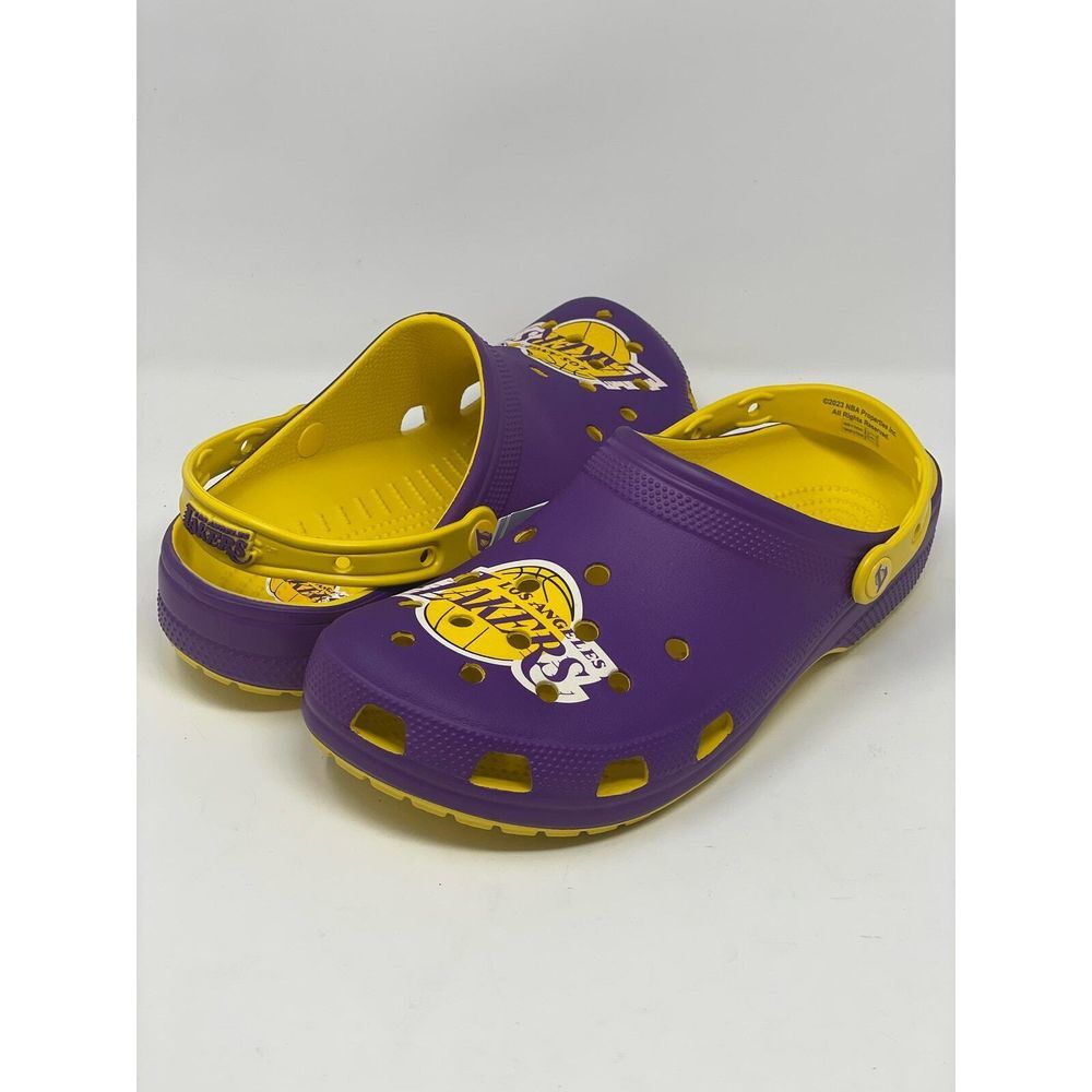 CROCS Los Angeles LA Lakers Classic Clogs NEW Men's Size 10 / Women's Size 12 - Picture 3 of 12